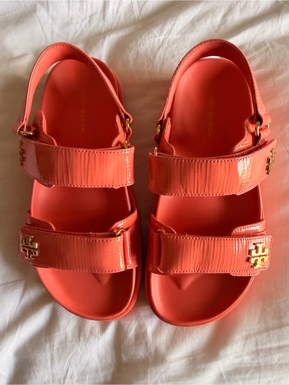 NWOT TORY BURCH NWOT Kira Burch Sandal In Coral Crush - Picture 6 of 7